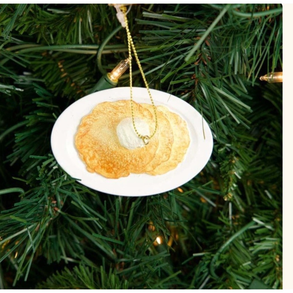 Cracker Barrel Pancake Stack Resin Brown Christmas Ornament NEW 2026 3.25"X2"